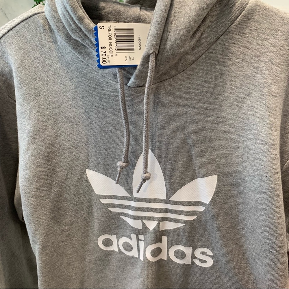 Adidas Originals Trefoil Grey Hoodie Sz Small - Picture 3 of 9